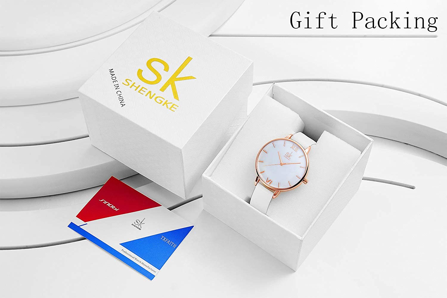 SHENGKE Simplicity Creative Women Watch Genuine Leather Elegant Women Watches Ladies Business Wristwatch - Image 6